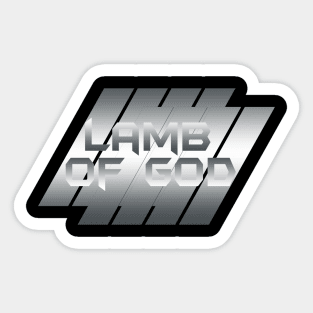 Metallic illustration Lamb Of God Sticker